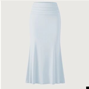 OGL Eco-SkinKiss®2.0 Ruched Side Mermaid Maxi Skirt - Sky Glass